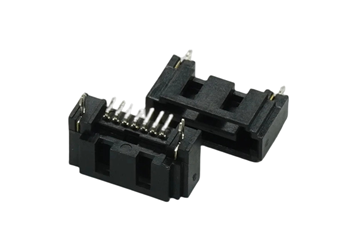 SATA 7P 公座B型 全包开窗正向直立式SMT 